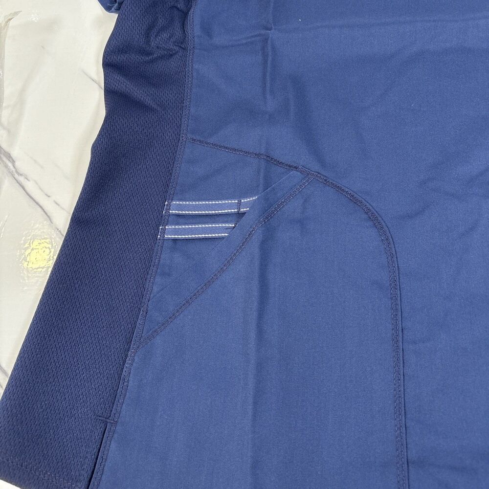 Cherokee Modern Classic Revolution V-Neck Scrub Top Navy Blue Size Medium - Picture 7 of 13